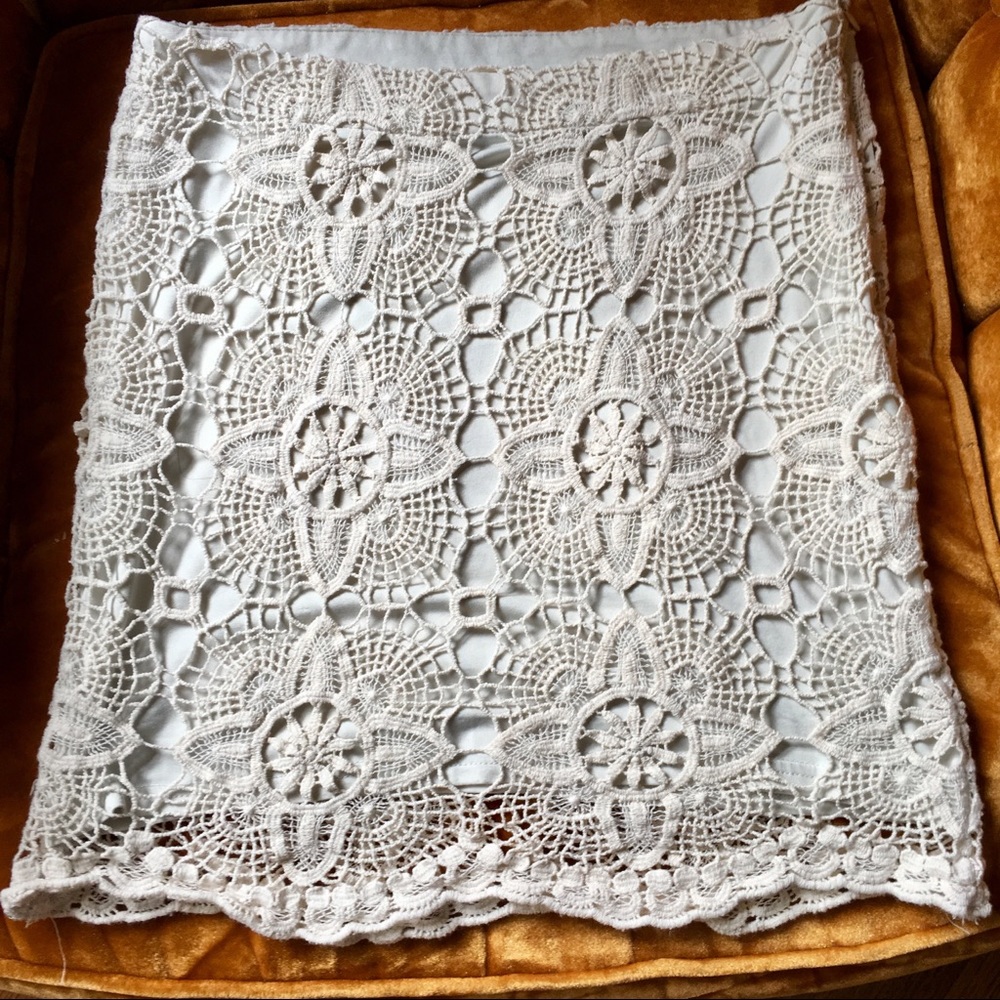 ✨AQUA Cream Crochet Skirt, Gorgeous, Sz 4✨